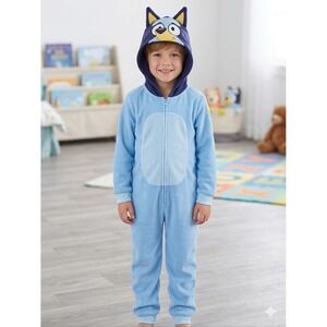 BLUEY Sleeper Union Suit Pajamas On Piece Blue Size Kids L 12/14 Unisex NWT